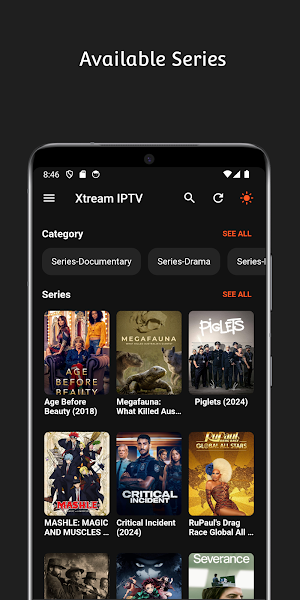 Xtream IPTV: Live TV Player Screenshot 1