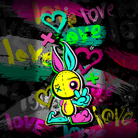 Sewn Voodoo Bunny - Wallpaper