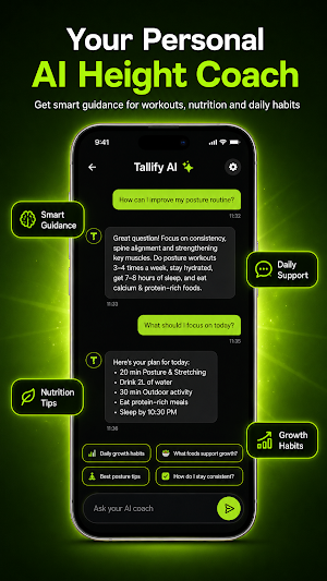 Tallify: Height Growth & Plan Screenshot 1