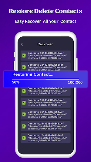 Restore deleted contacts Screenshot 2