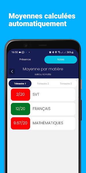 Doraschool - Suivi scolaire Screenshot 1