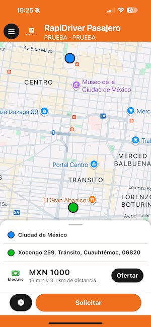 RapiDriver Pasajero Screenshot 0