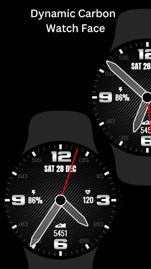 Dynamic Carbon Watch Face Screenshot 2