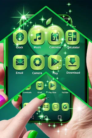 Green Apple Launcher Theme screenshot 3