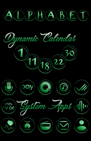 Dark Army Emerald Icon Pack Screenshot 2