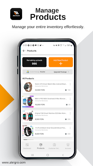 Aleigro Merchant Mobile App Screenshot 3