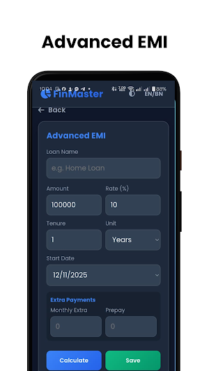EMI Calculator + Zakat, VAT Screenshot 1