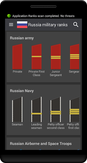 Russian military ranks Screenshot 0