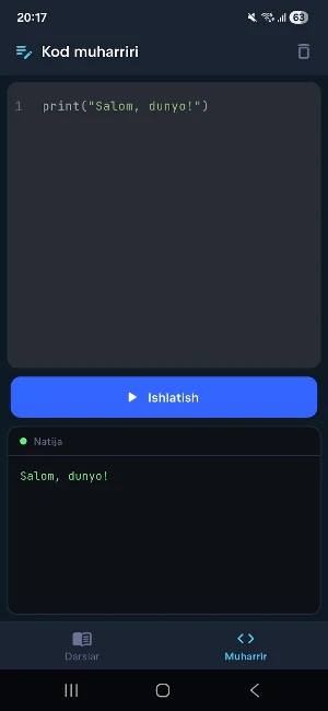 Python Darslari Screenshot 1