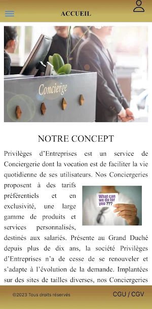 Privilèges d'entreprises Screenshot 0