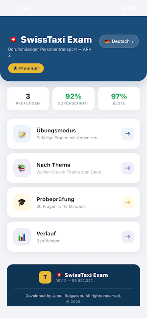 TPP121 Taxi Theorie Prüfung Screenshot 3