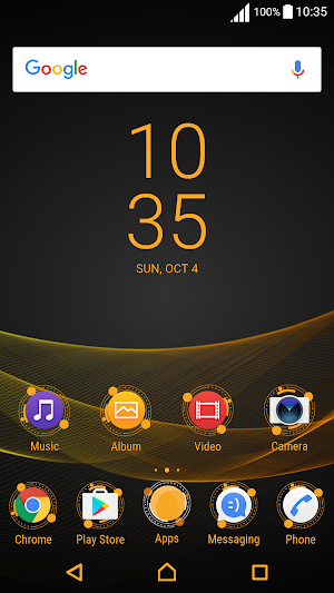 XPERIA ORANGE THEME Screenshot 1