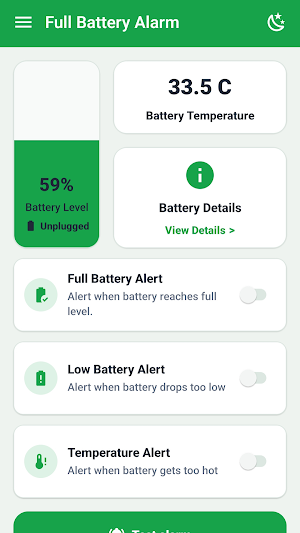 Full Battery Alarm Screenshot 1