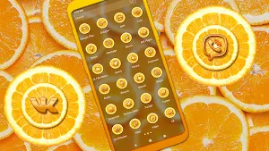 Orange Slice Theme Launcher Screenshot 1