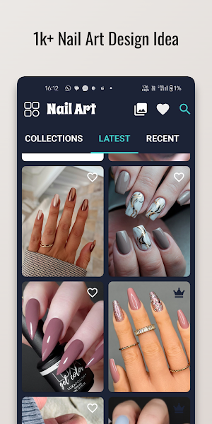 Muted Glam Nail Polish Design Screenshot 0