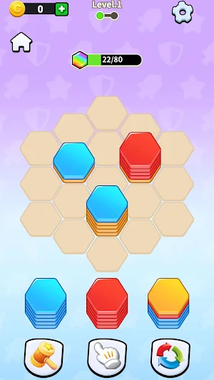 Hexagon Stacking Puzzle Screenshot 1