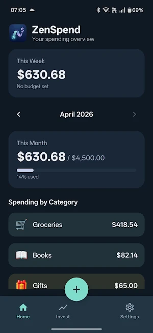 ZenSpend: AI Expense Tracker Screenshot 0