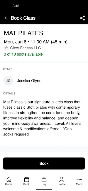 Glow Fitness LLC Screenshot 2