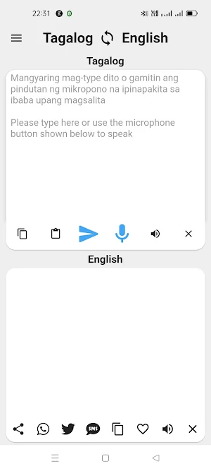 Tagalog To English Translator Screenshot 0