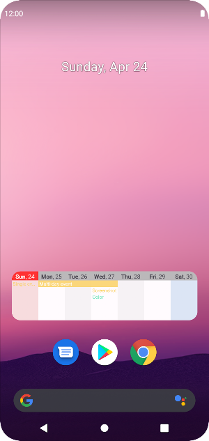 Tiny Calendar Widget Screenshot 0