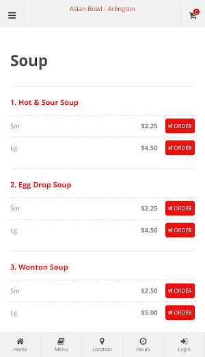 Asian Bowl Arlington Ordering Screenshot 2