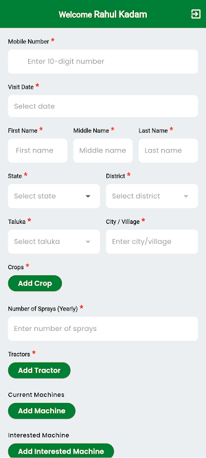 Mitra Visit Log App Screenshot 1