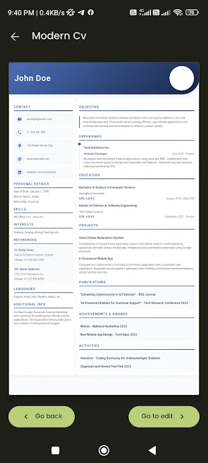 Resume Maker Screenshot 2