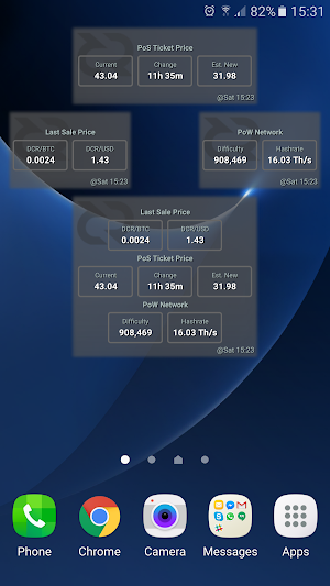Decred Widgets Screenshot 1