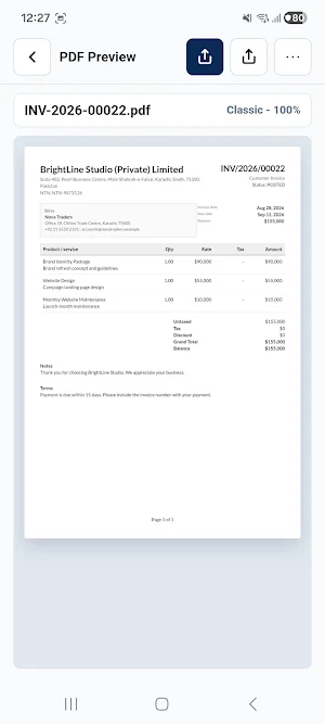 Khatay Invoice Screenshot 2