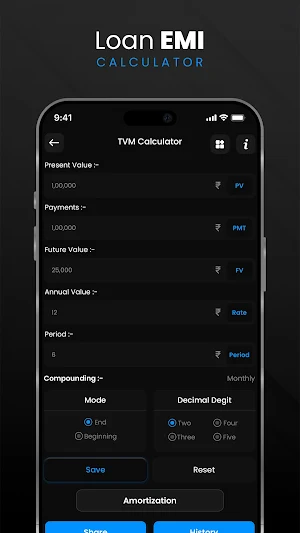 LoanPro - EMI Loan Calculator Screenshot 2