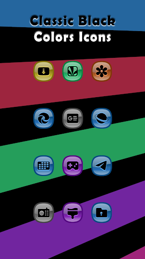 Classic Shadow Black Icons Screenshot 2