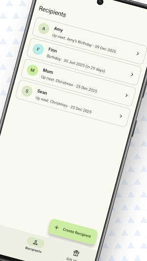 Giftly - Gift Tracker Screenshot 1