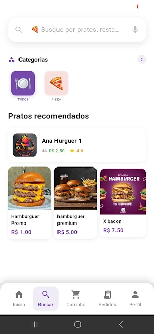 Lanchinho App Screenshot 1