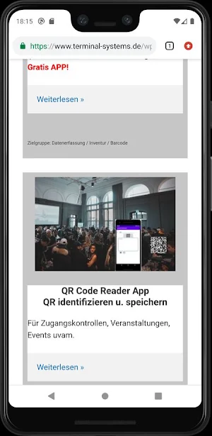 AE QR Code Reader App Screenshot 3