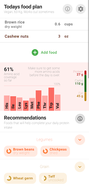 Protein Aid Screenshot 0