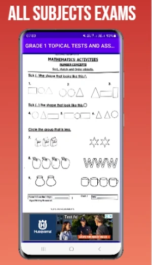 Grade 1 subjects Topical Tests Screenshot 2