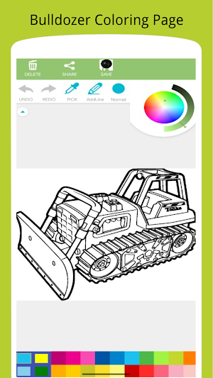 Bulldozer Coloring Book Screenshot 2