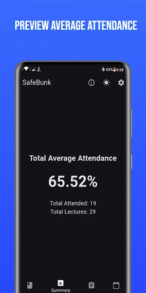 Safe Bunk - Attendance Manager Screenshot 3