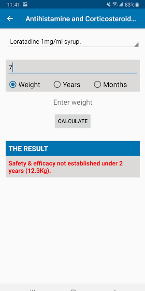 Pediatric Dose Calculator Screenshot 3