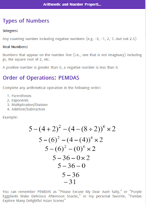 Math Formulas for GRE Screenshot 0