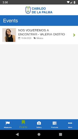 Museums and Events La Palma Screenshot 2