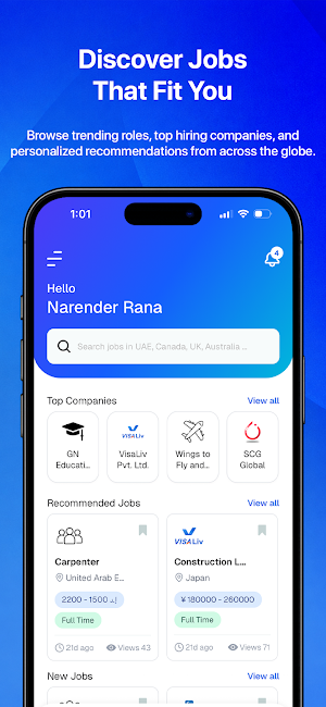Opinings: Global Jobs Platform Screenshot 1