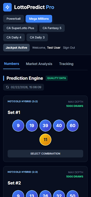 LottoPredict Pro Screenshot 0