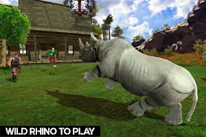 Wild Rhino Family Jungle Simulator Screenshot 2