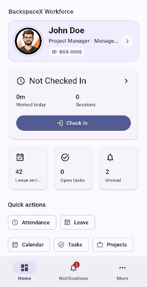BackspaceX Workforce Screenshot 1