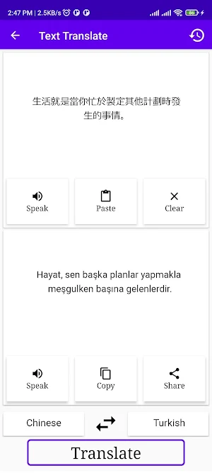 Chinese To Turkish Translator Screenshot 1