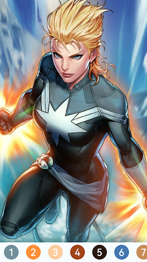 Super Hero Paint by Number Screenshot 3
