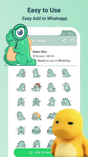 WASticker - Cute Dino Stickers Screenshot 2