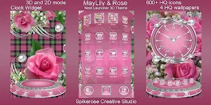 MayLily and Rose 3D Next Launcher theme Screenshot 0