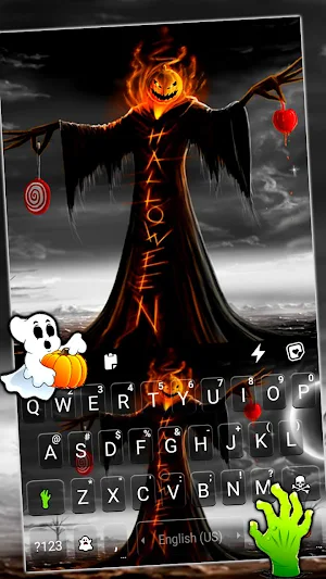 Halloween Monster Keyboard Background Screenshot 0